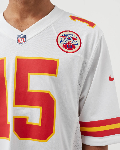NFL KANSAS CITY CHIEFS ROAD GAME JERSEY PATRICK MAHOMES #15
