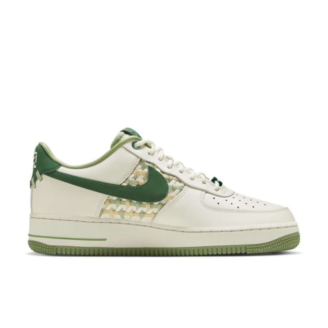 Nike Air Force 1 Low 'NAI-KE' Surfaces in Green Weaves