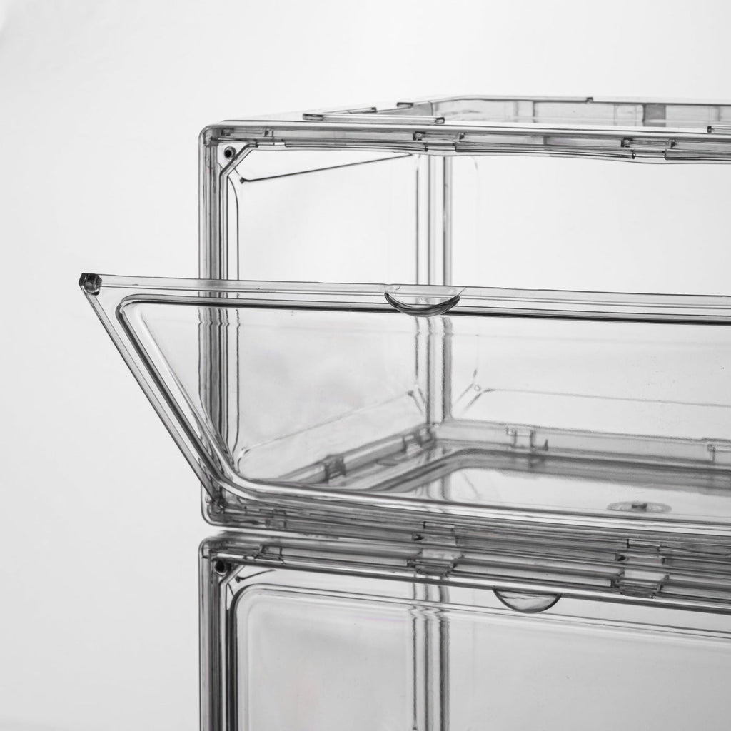 Clear stackable shoe storage box     (6 - unit)
