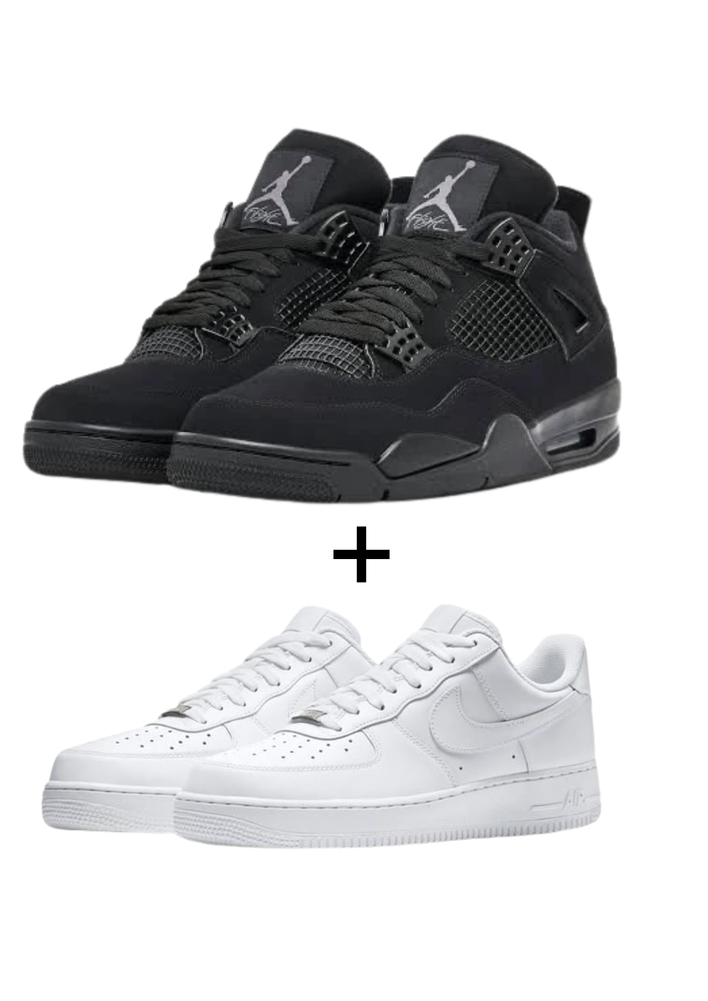 Air Jordan 4 “Black Cats” x AirForce 1