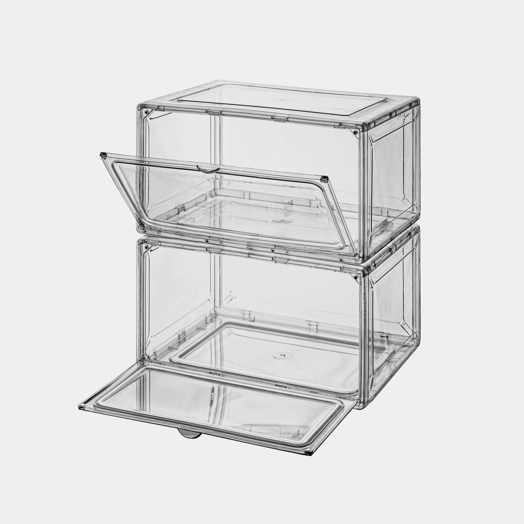 Clear stackable shoe storage box     (6 - unit)