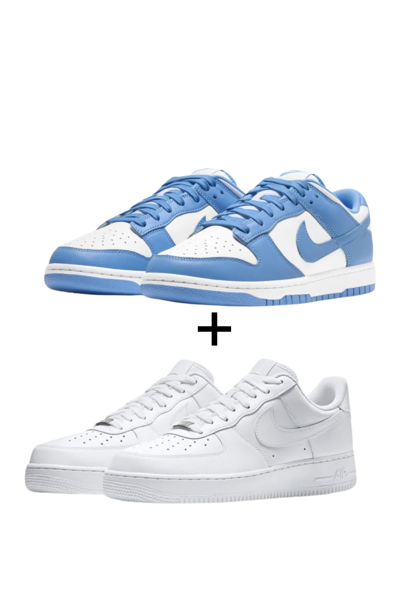 Nike Dunk low “University Blue” x AirForce 1