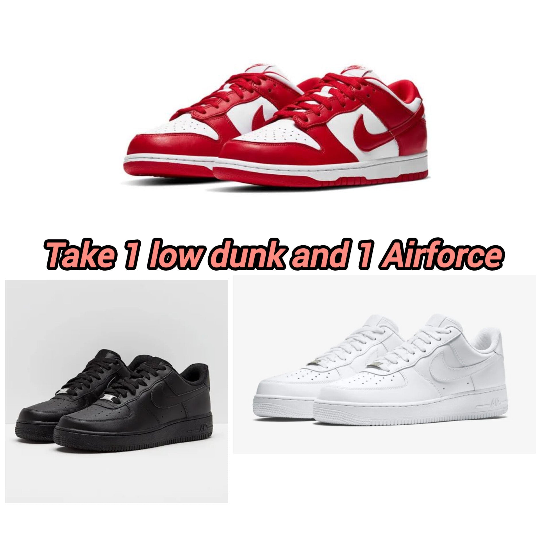 Lowdunk Red + Airforce
