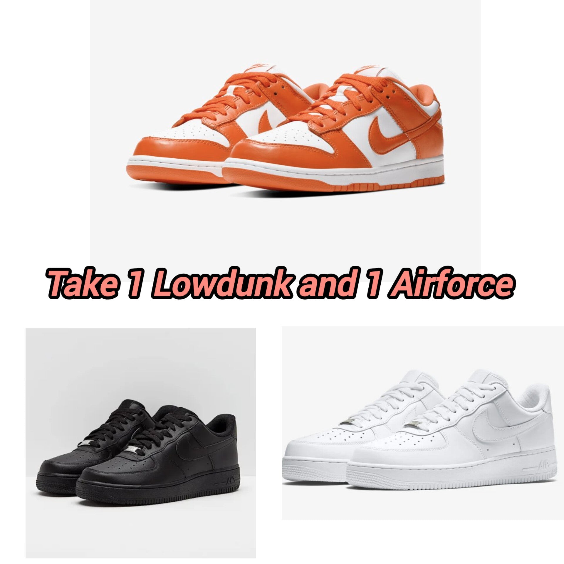 Lowdunk Orange + Airforce