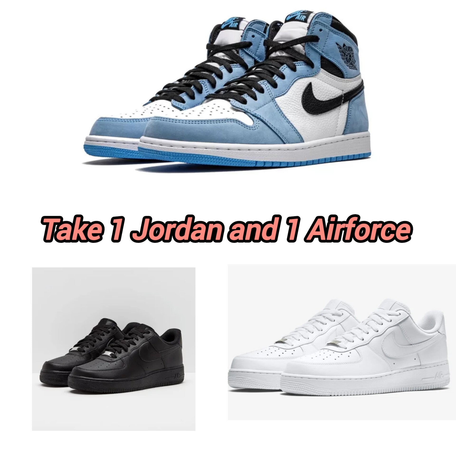 Jordan Blue +Airforce
