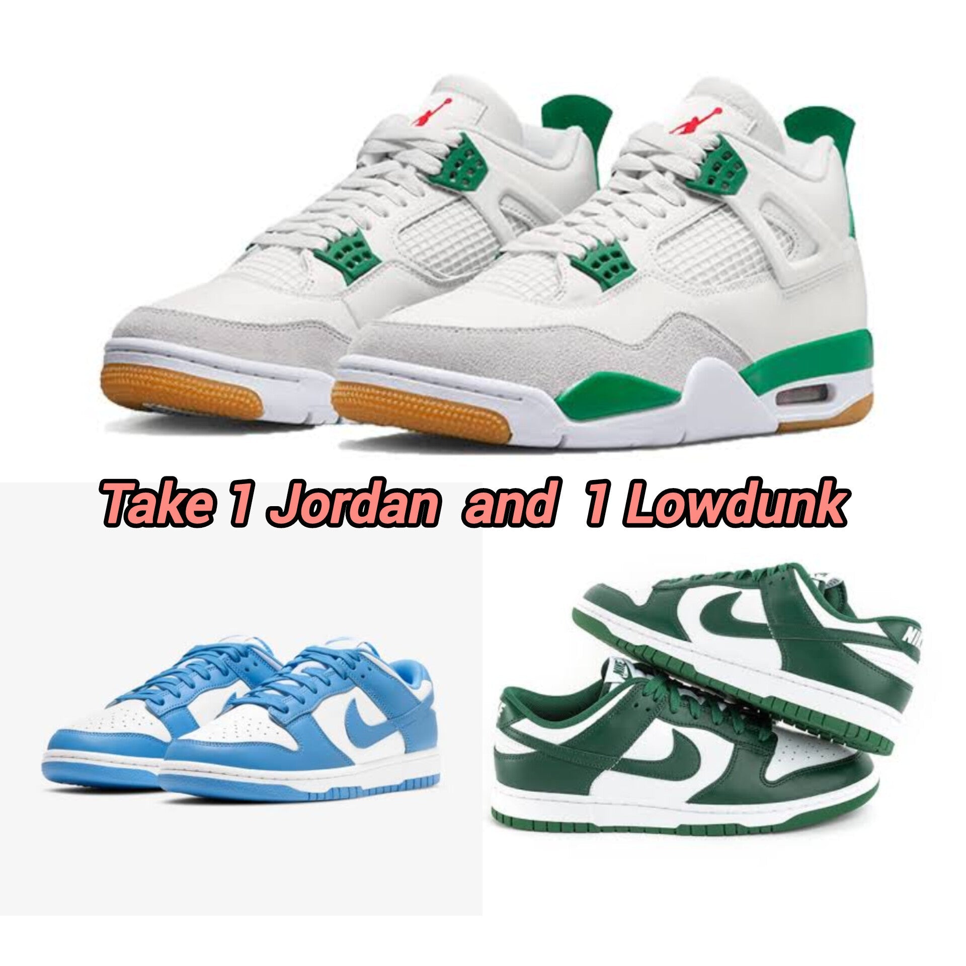 Jordan + Lowdunk Blue/Green