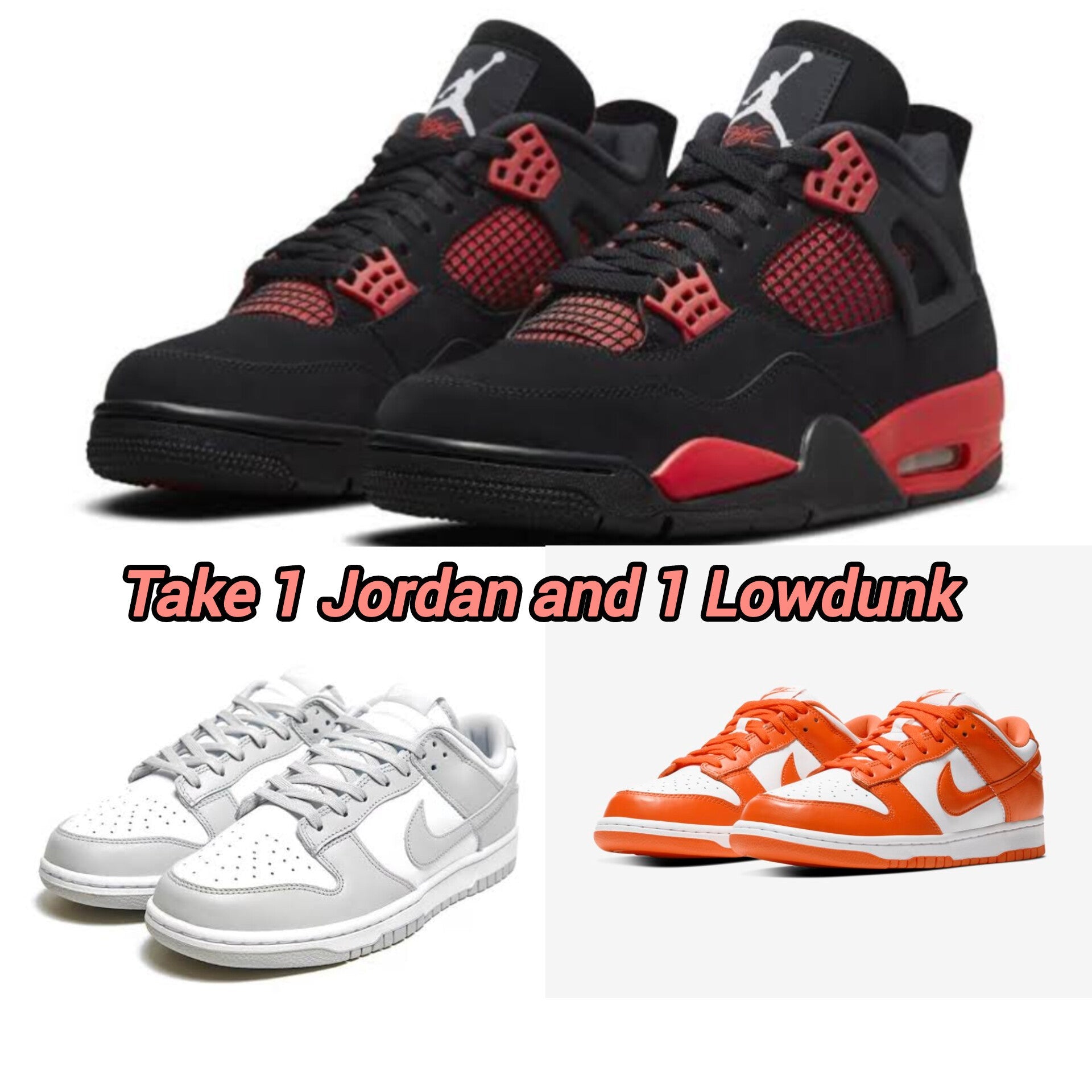 Jordan + Lowdunk Grey/Orange