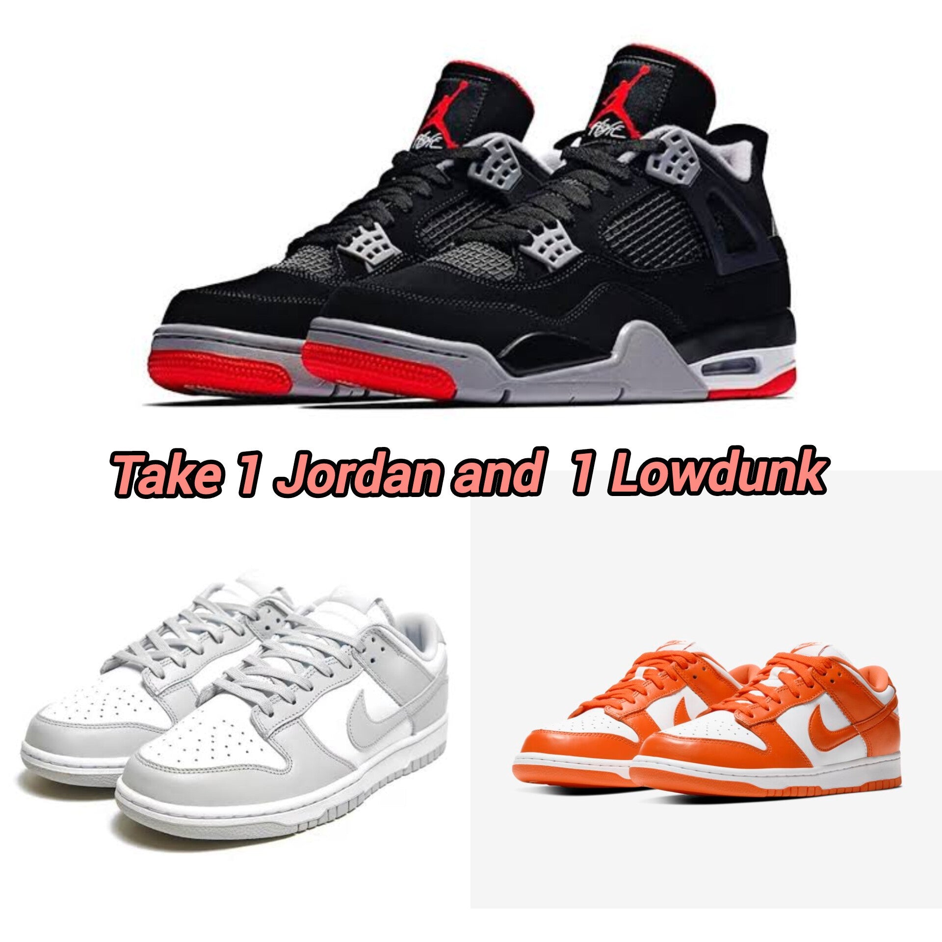 Jordan + Lowdunk Orange/Grey