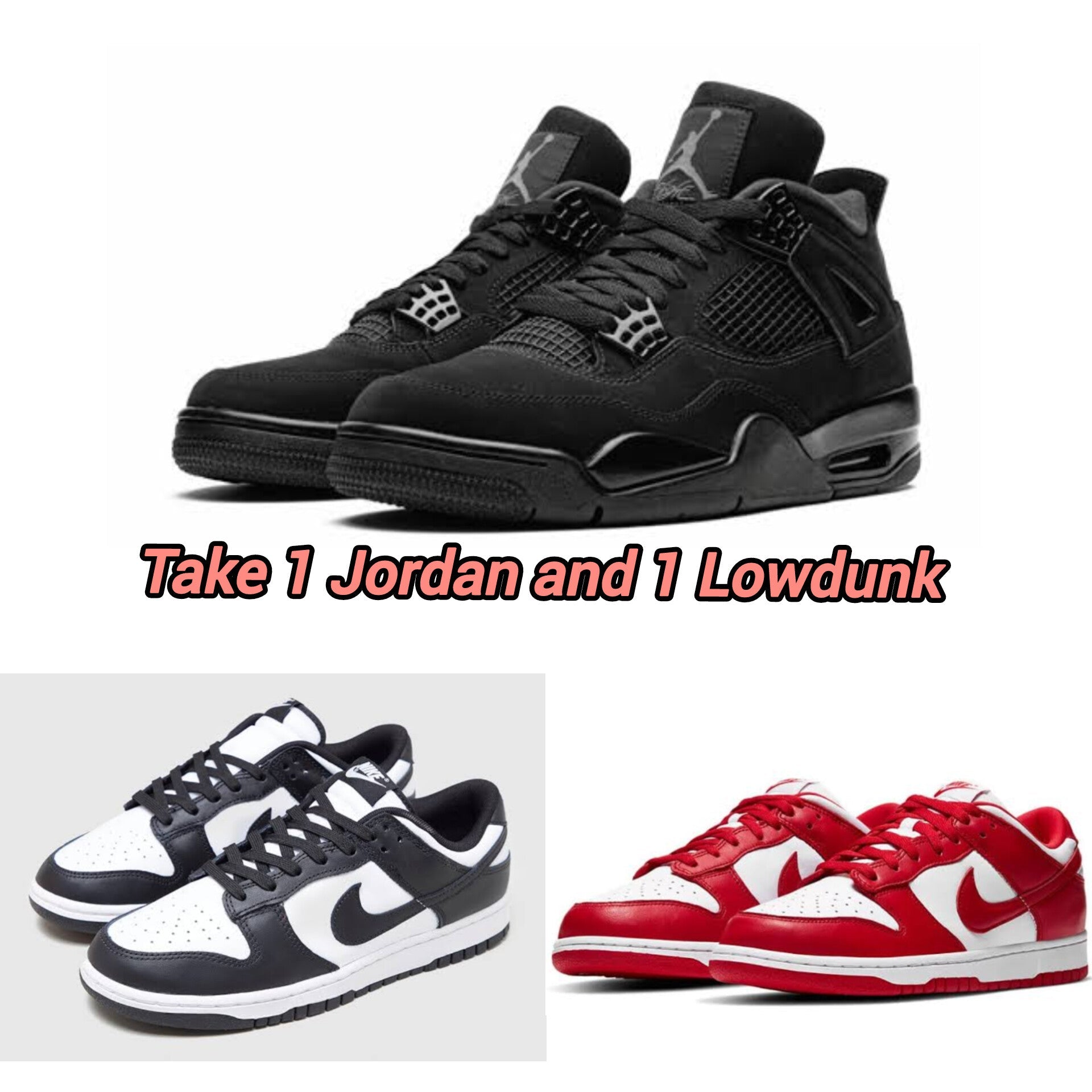 Jordan + Lowdunk Red/Black