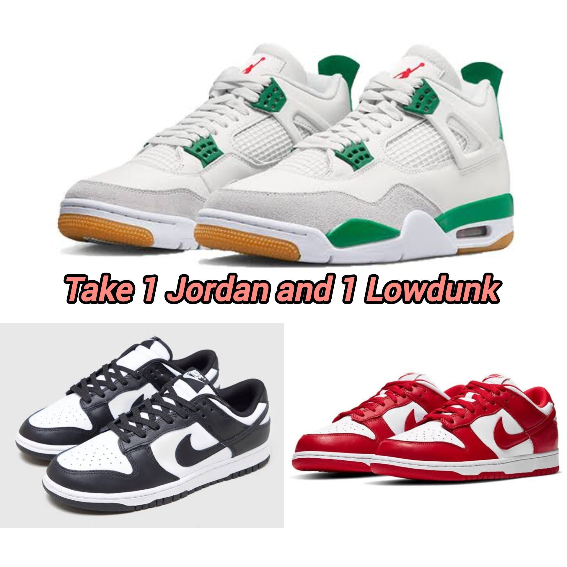 Jordan + Lowdunk Black/Red