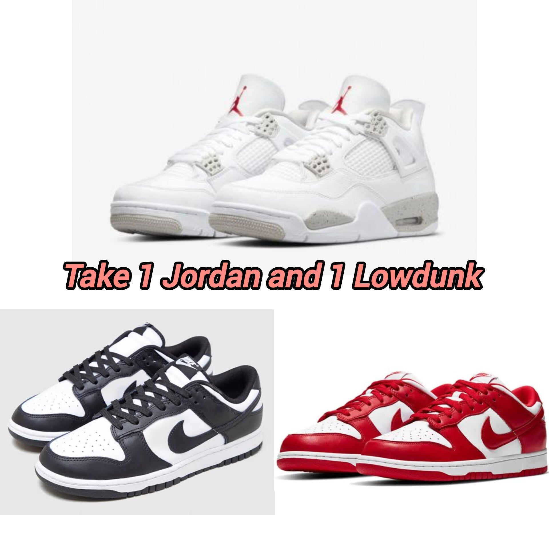 Jordan + Lowdunk Black/Red