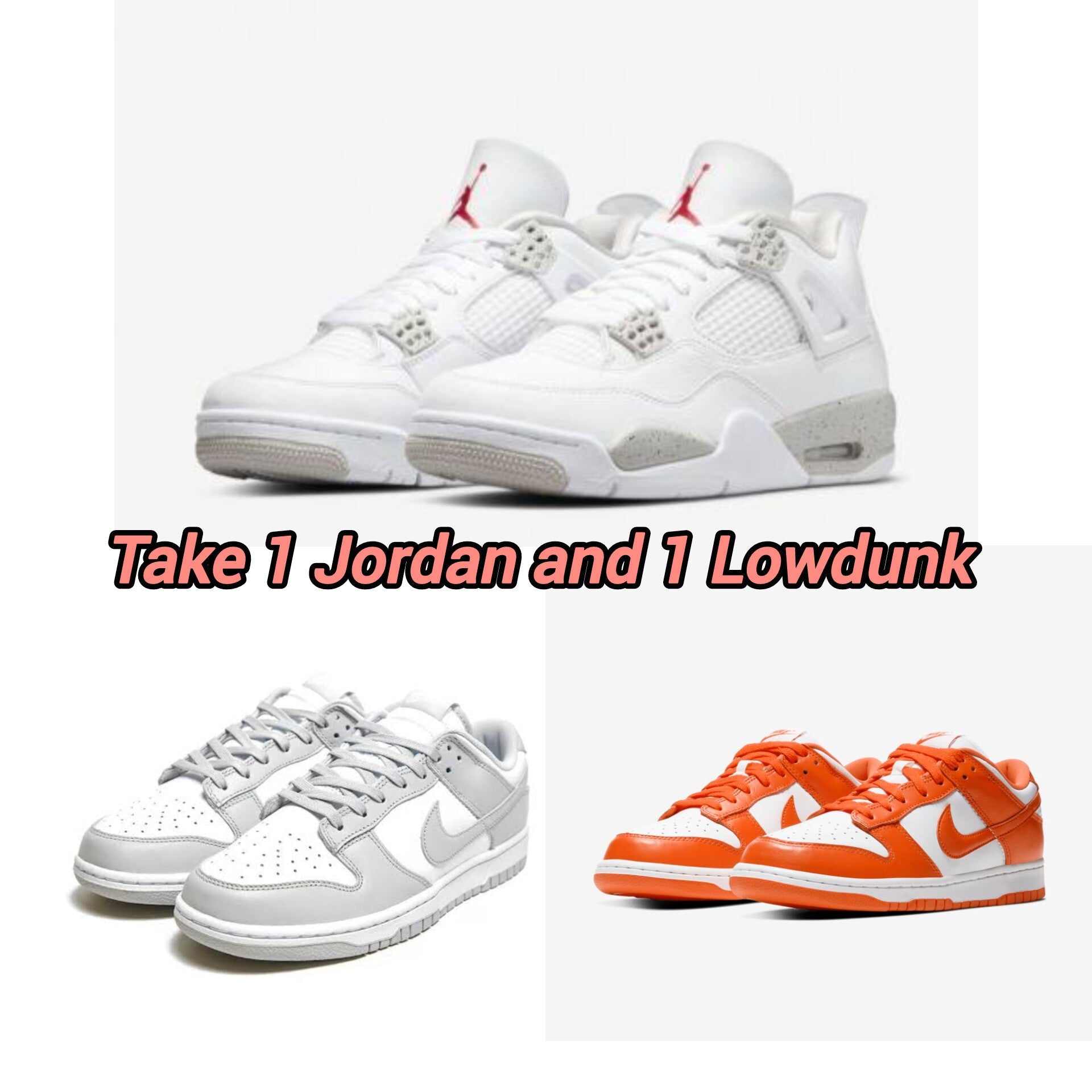Jordan + Lowdunk Grey/Orange
