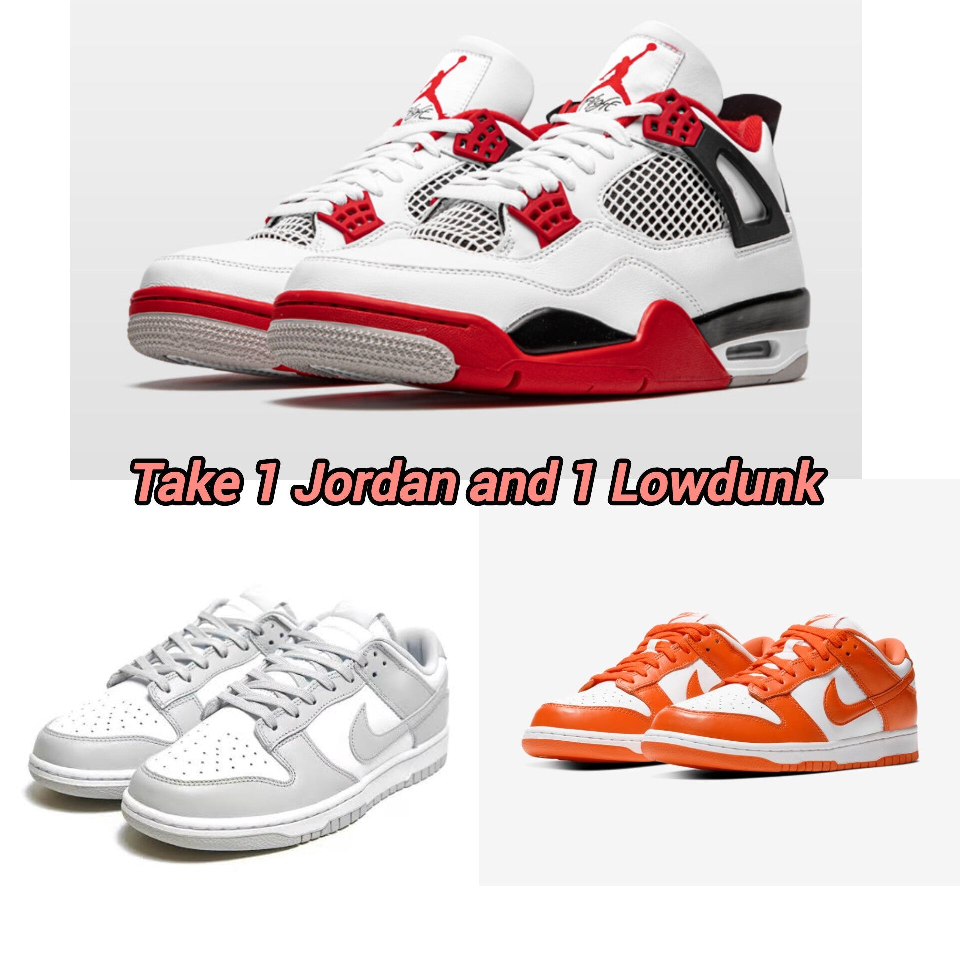 Jordan + Lowdunk Orange/Grey