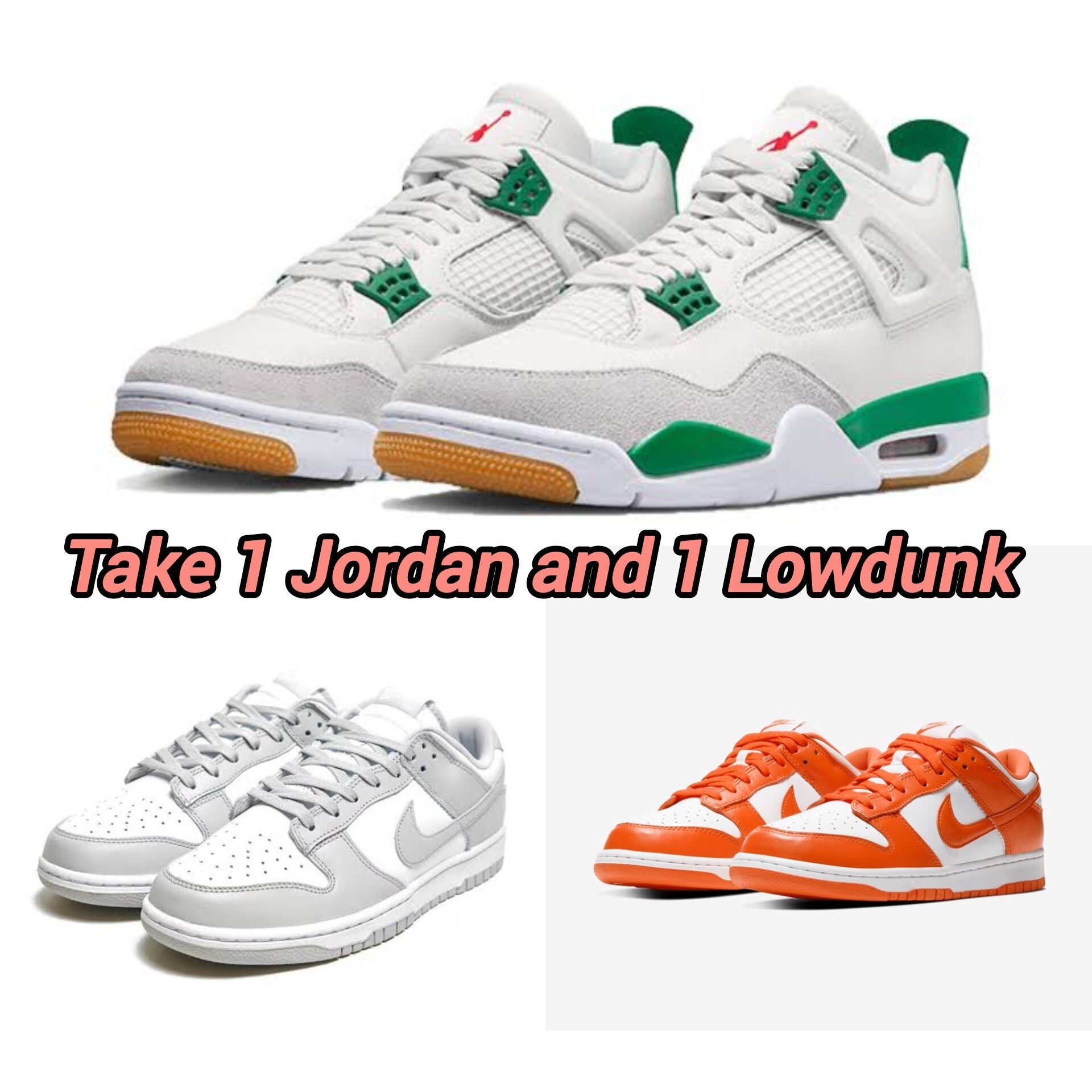 Jordan + Lowdunk Orange/Grey