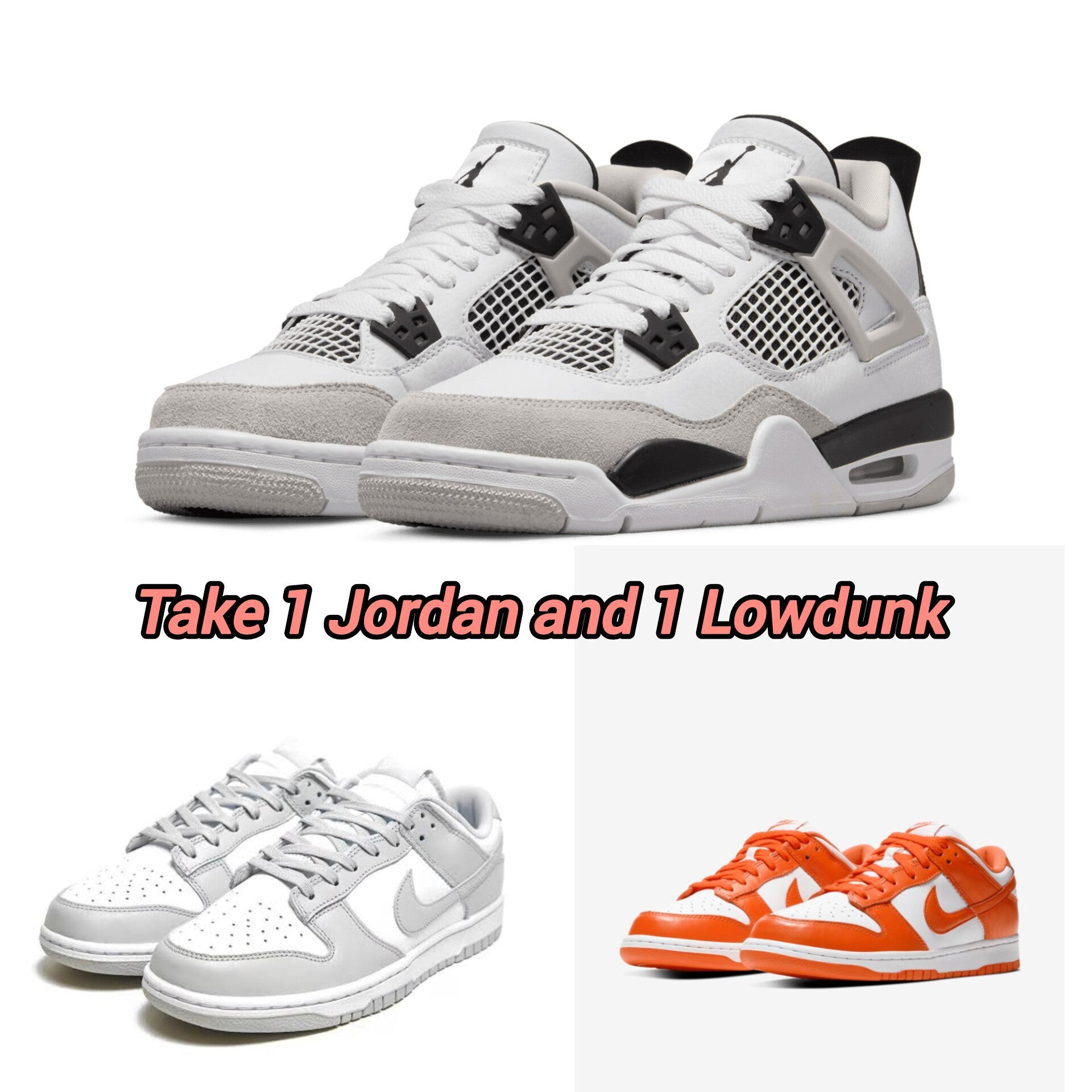 Jordan + Lowdunk Grey/Orange