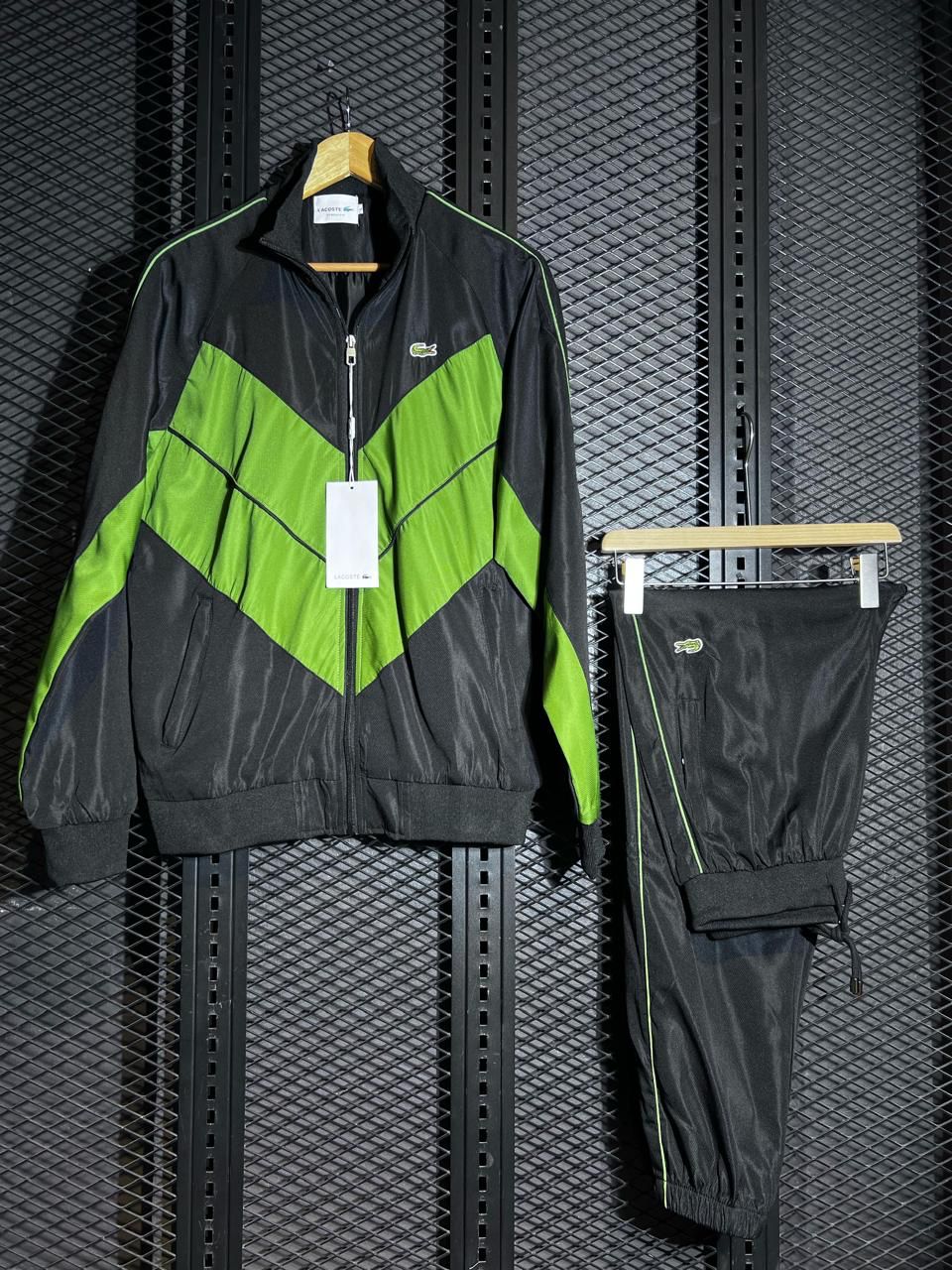 Lacoste Tracksuit 'Black and Green'